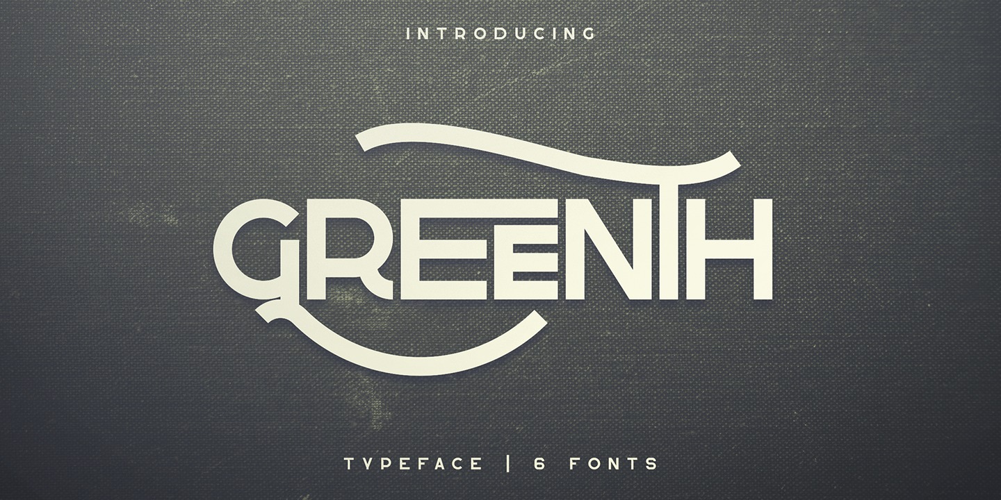 Greenth Regular Font preview